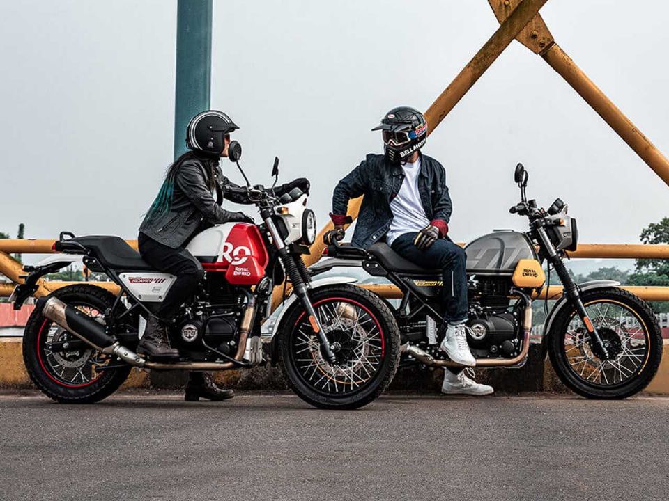 Royal Enfield Scram 411 em opções de cores